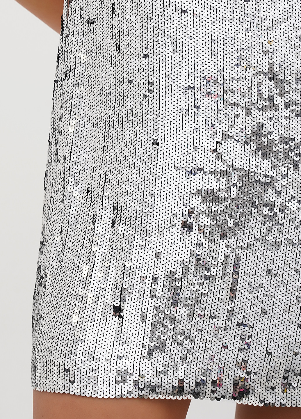 Срібна вечірня сукня футляр Michael Kors однотонна