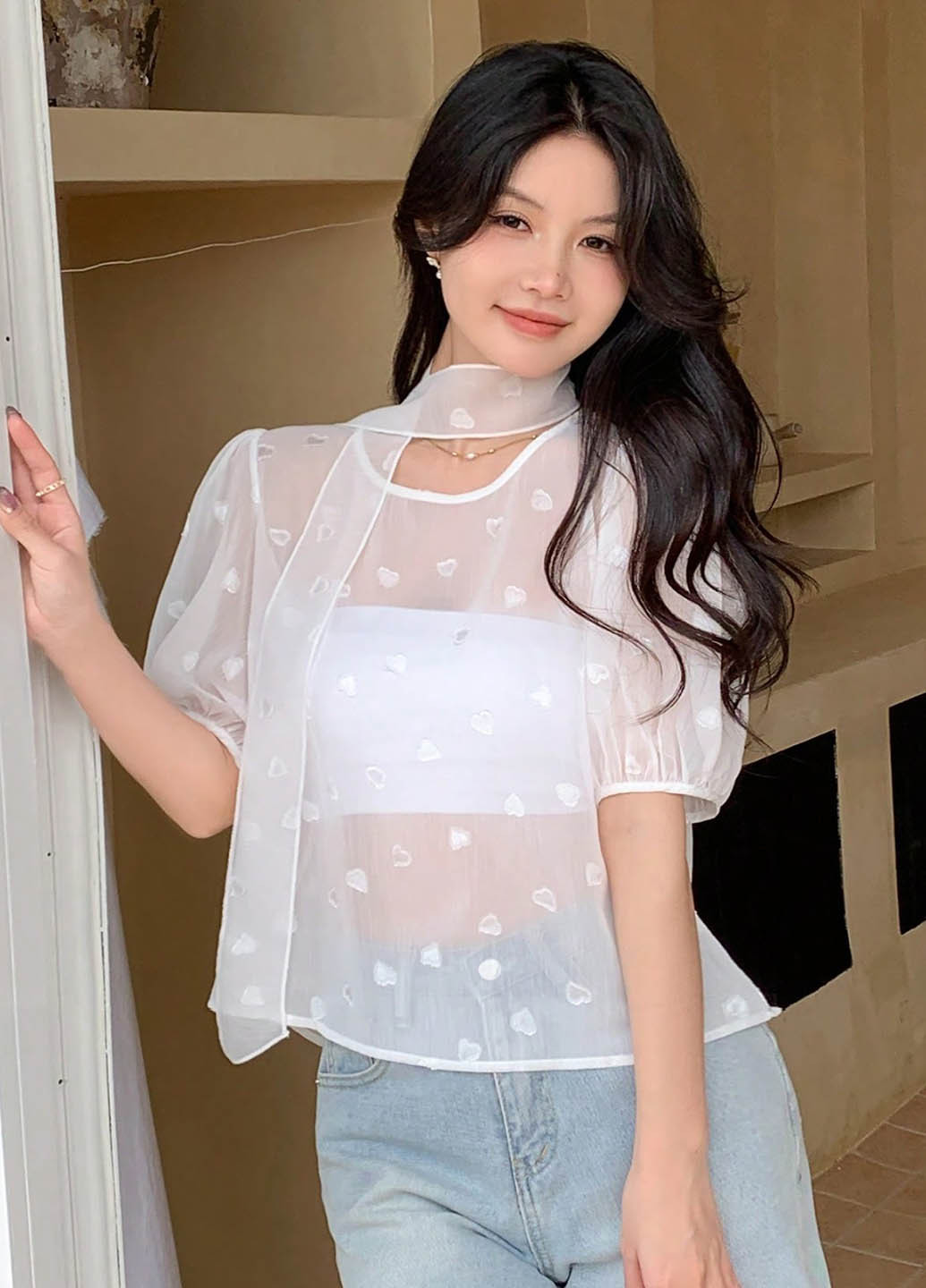 Белая блуза SHEIN