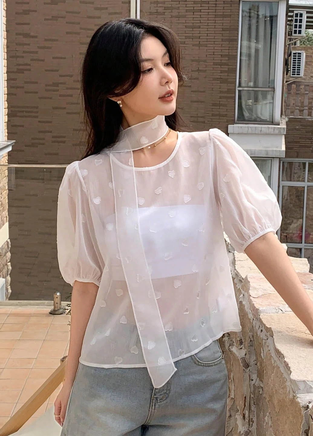 Белая блуза SHEIN