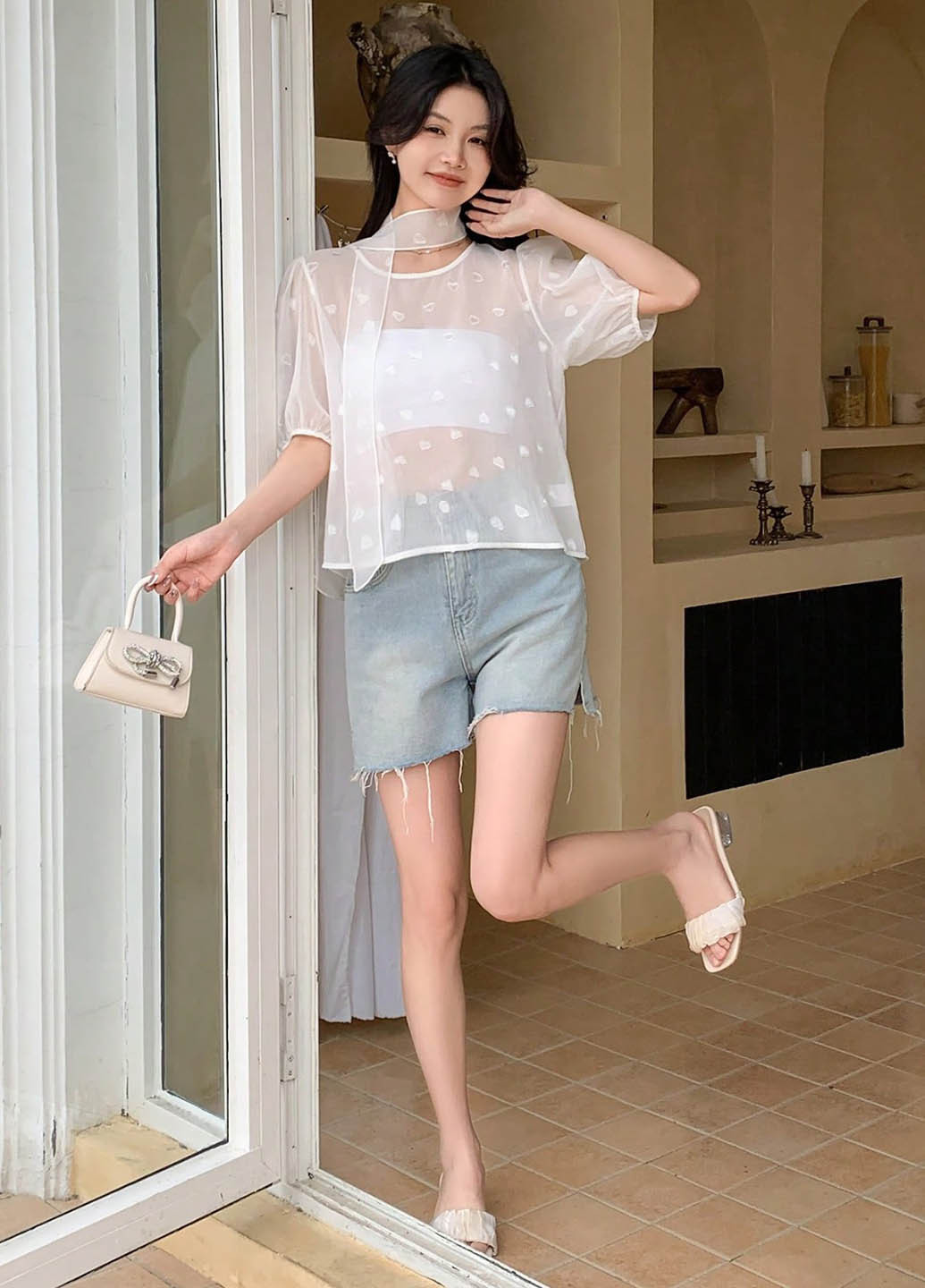 Белая блуза SHEIN