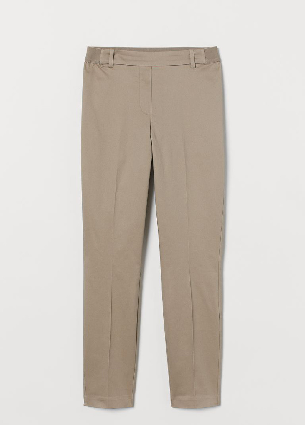 Бежевые классические демисезонные зауженные брюки H&M