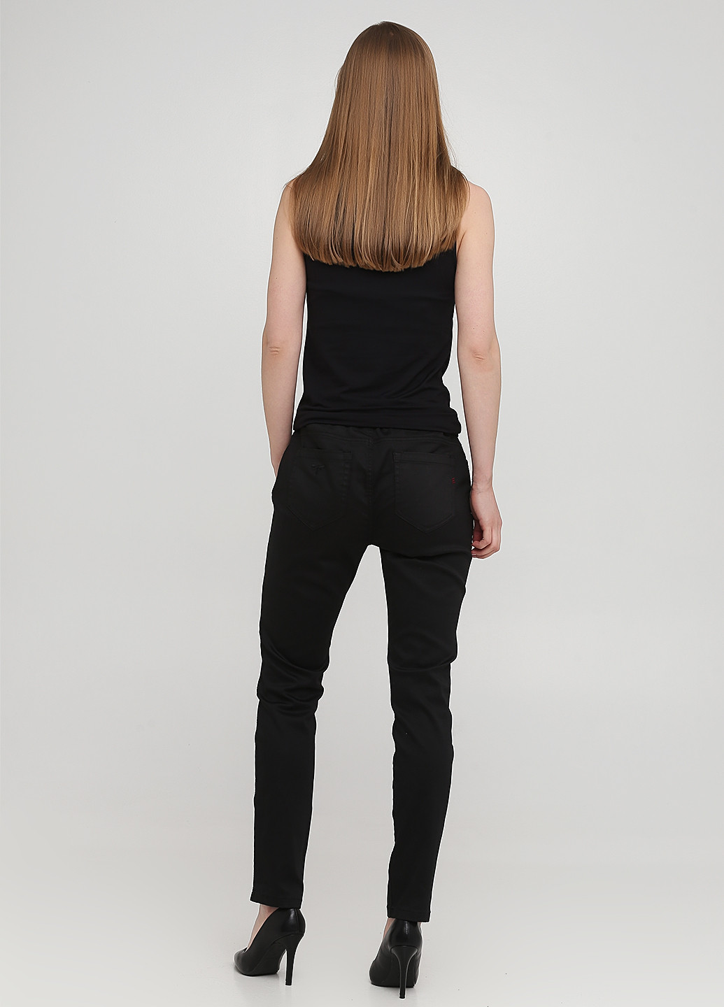 Черные джинсовые демисезонные зауженные брюки La Mode Est Avous
