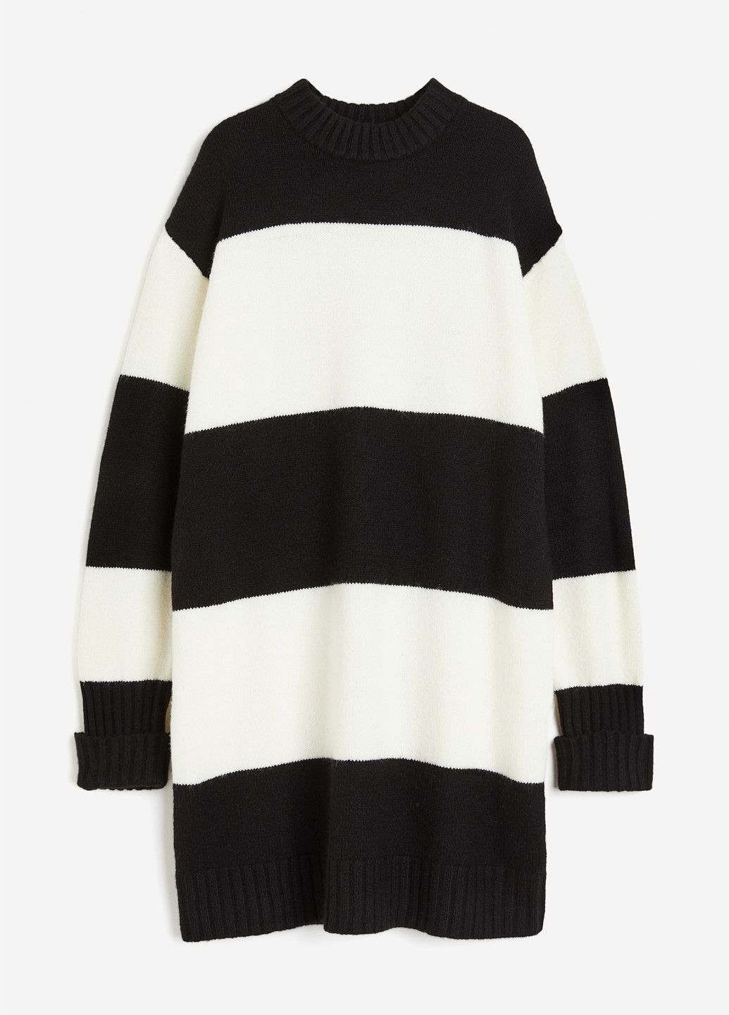 Чорно-білий кежуал сукня сукня светр H&M в смужку