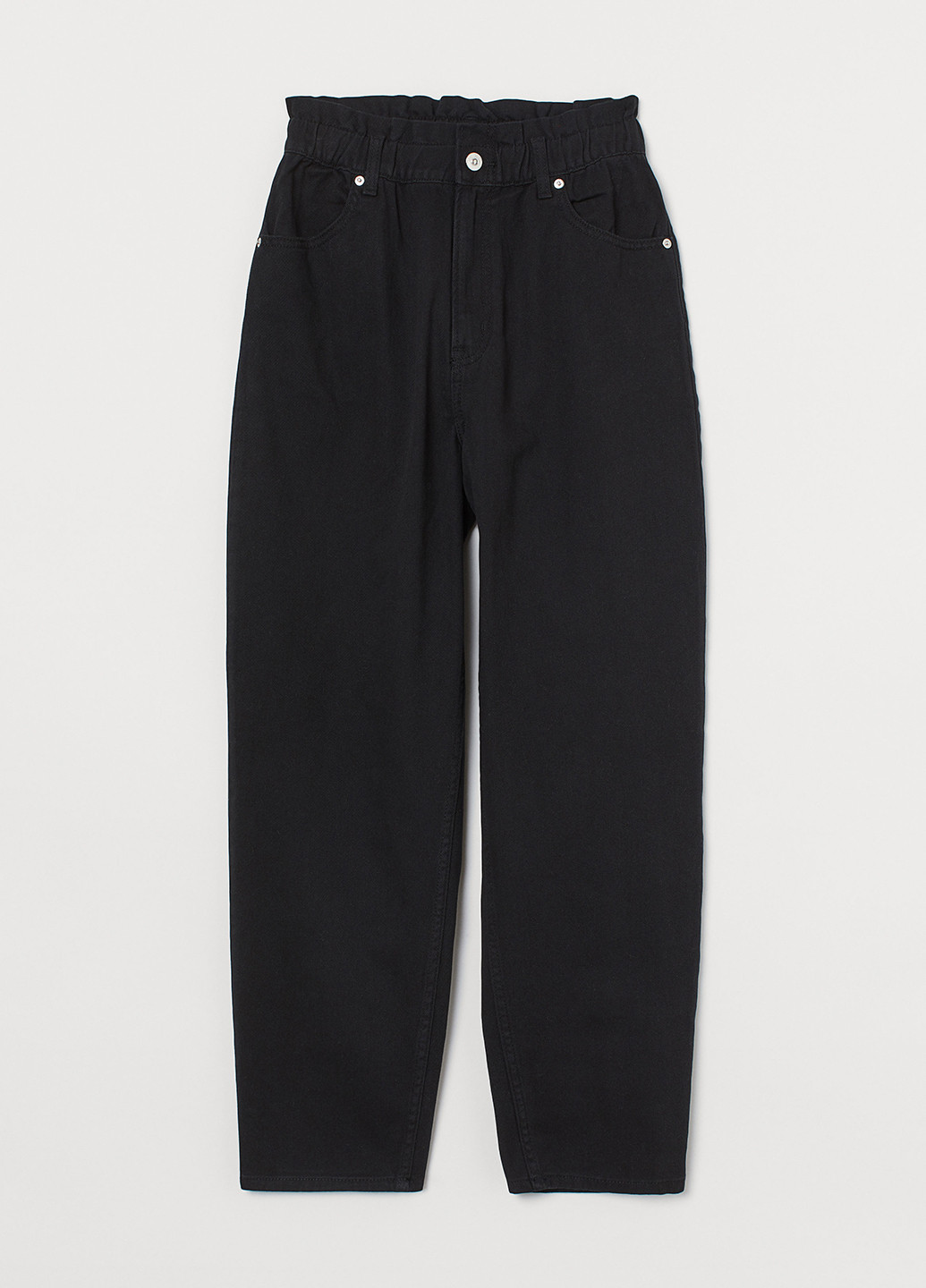 Черные демисезонные мом фит джинсы H&M