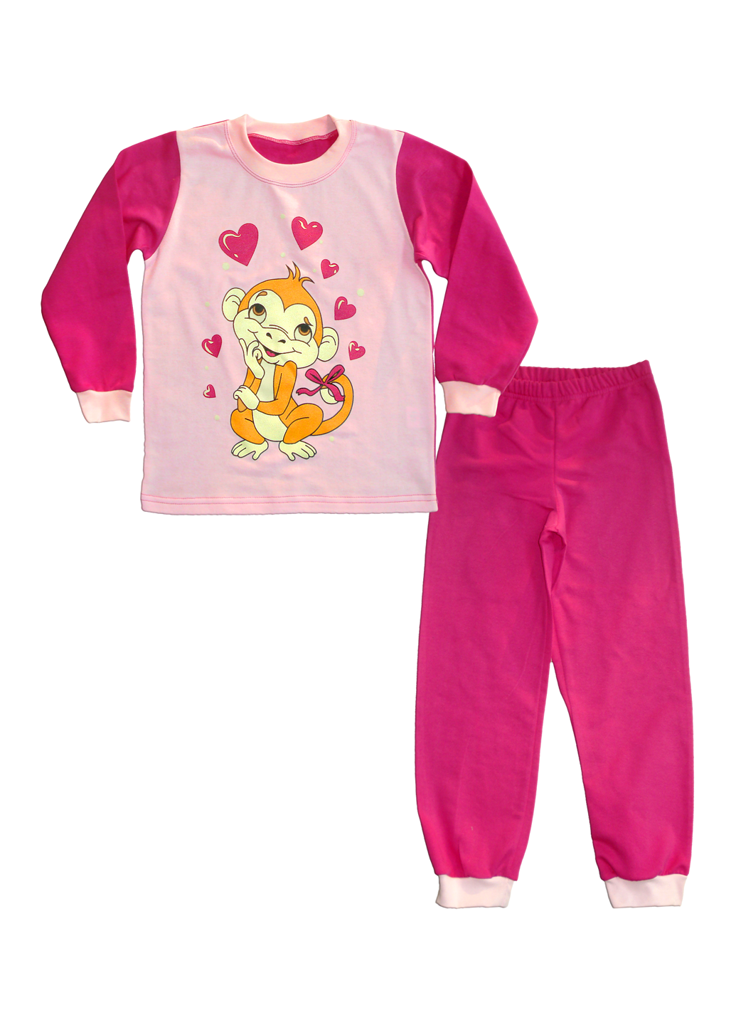Розовая всесезон пижама (реглан, брюки) AV Style