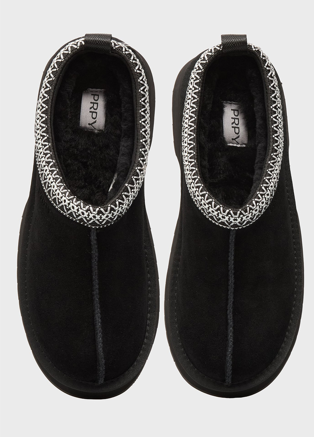 Черные сабо PRPY на среднем каблуке с вышивкой, с логотипом