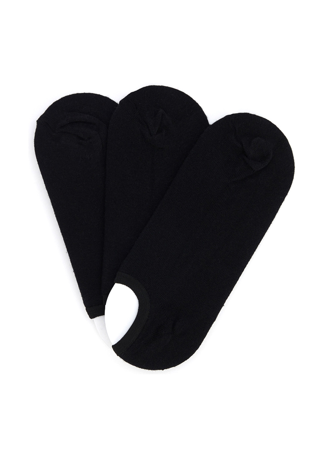 Шкарпетки (3 пари) DeFacto однотонні чорні повсякденні