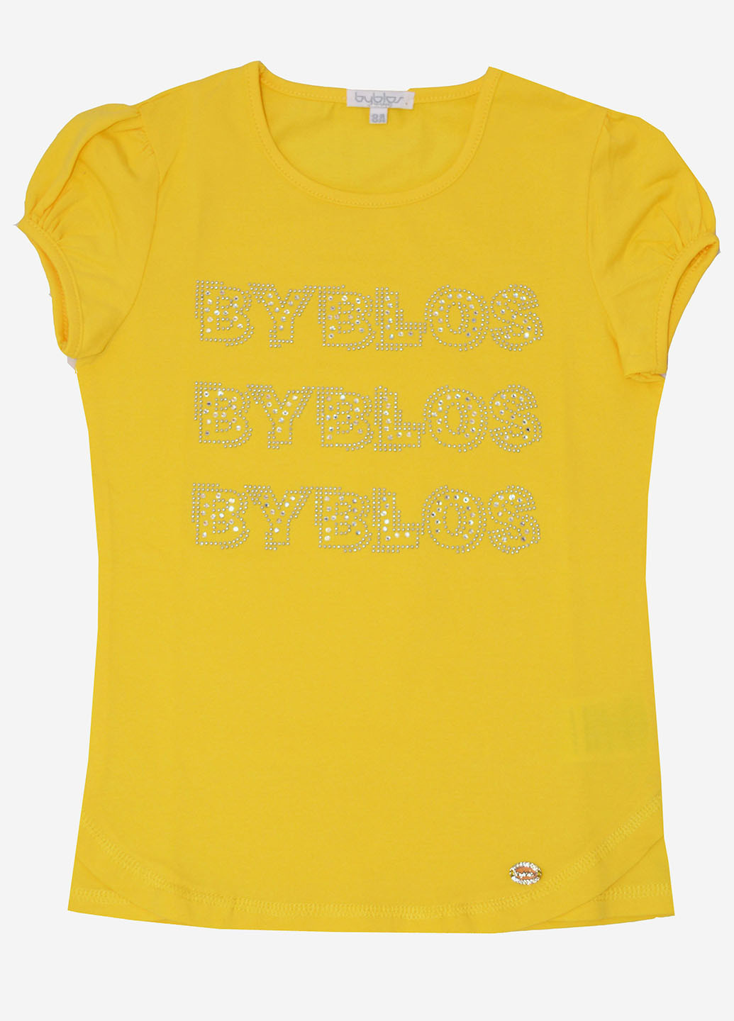 Желтая летняя футболка с коротким рукавом Byblos