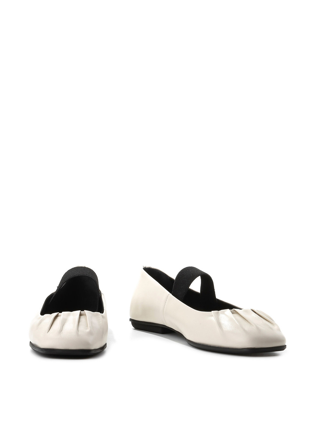 Женские балетки Le'BERDES | молочные однотонные без декора натуральная кожа (294097538)