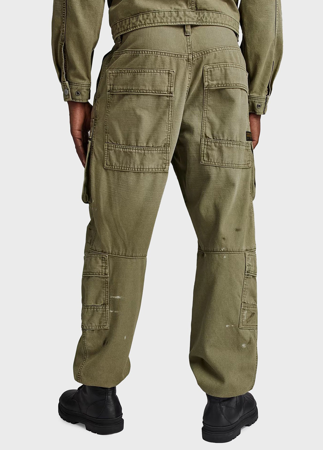 Хаки демисезонные карго джинсы G-Star Raw