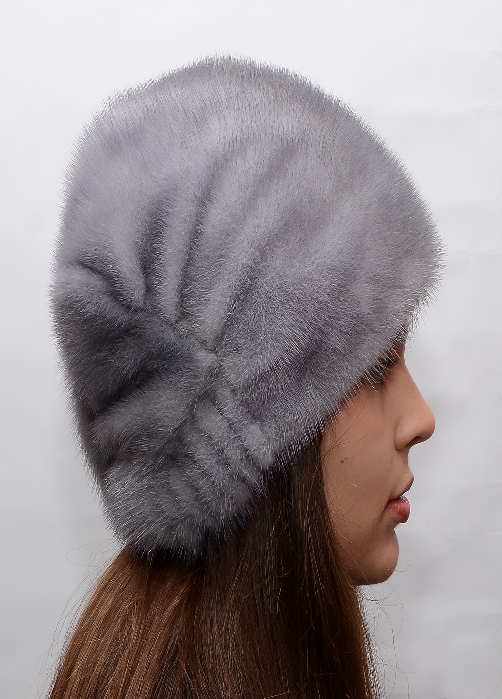 Жіноча норкова зимова шапка кубанка Меховой Стиль коса (203038774)