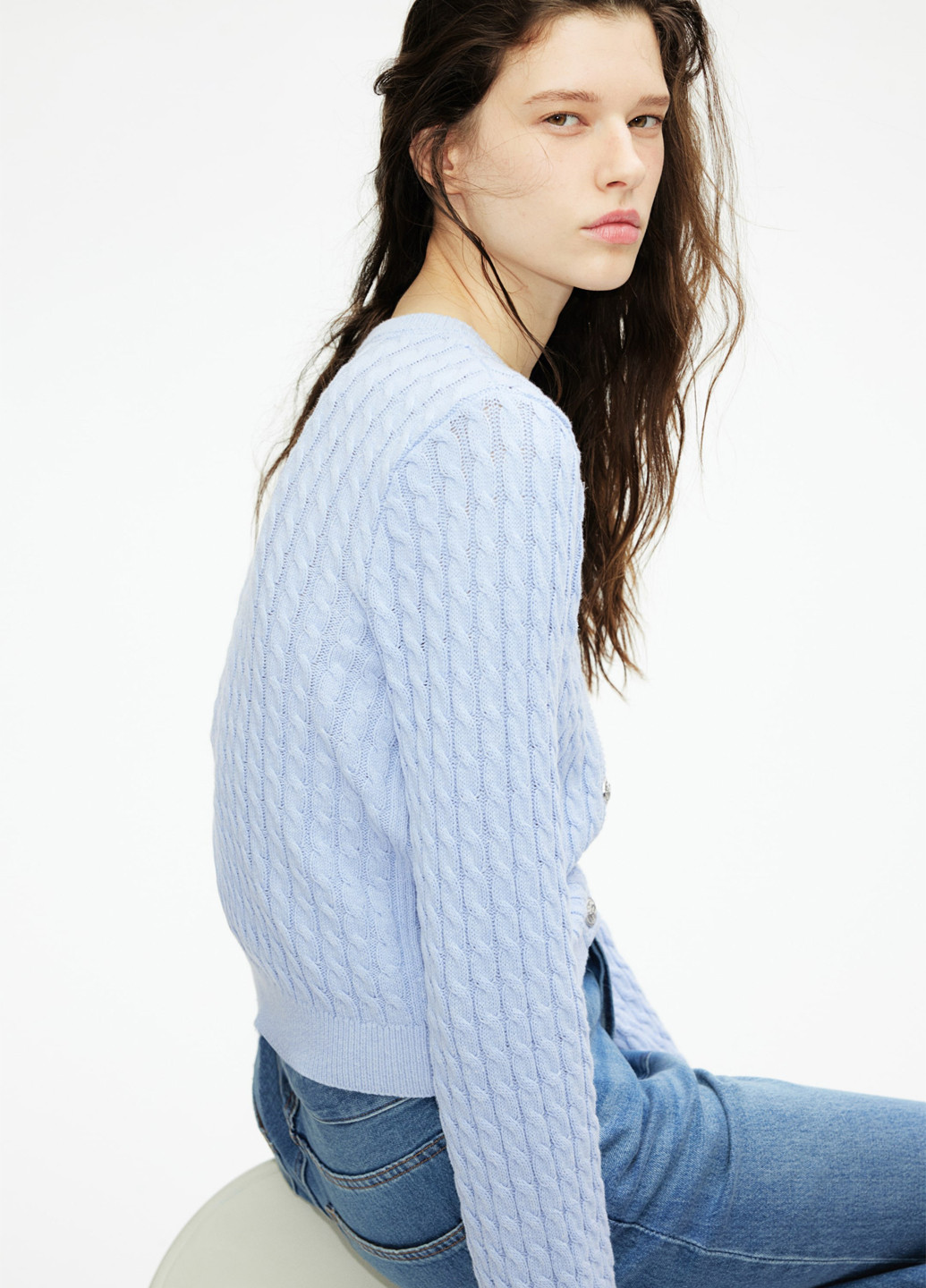 Голубой демисезонный кардиган H&M