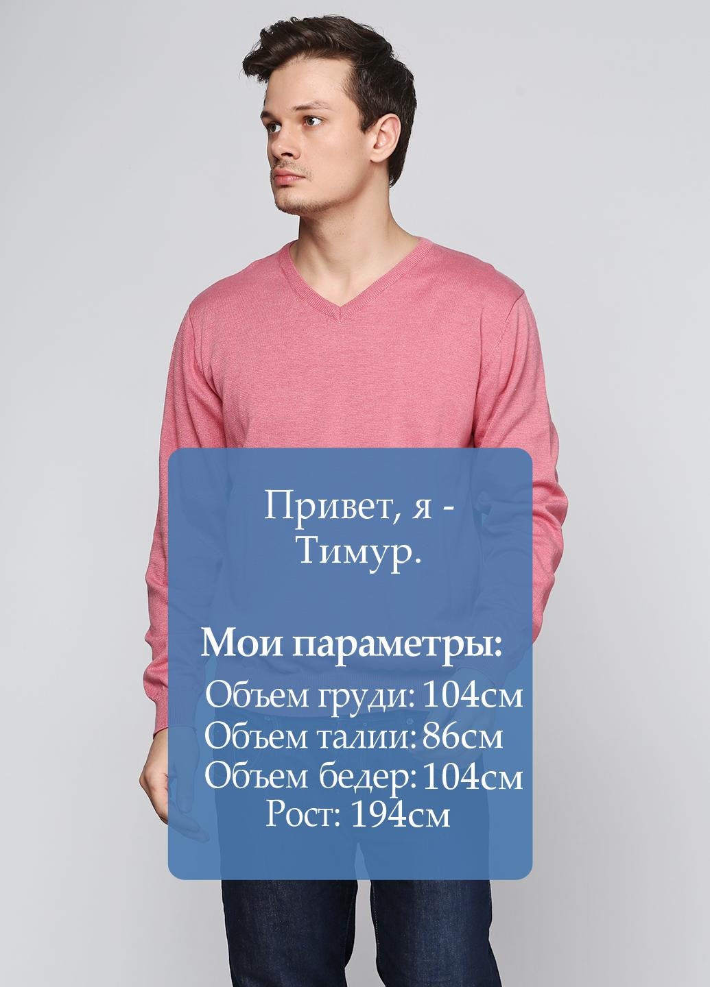 Рожевий демісезонний пуловер пуловер Pierre Cardin