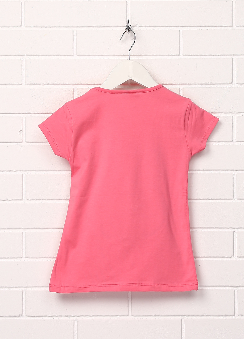 Темно-розовая летняя футболка с коротким рукавом Hacali Kids