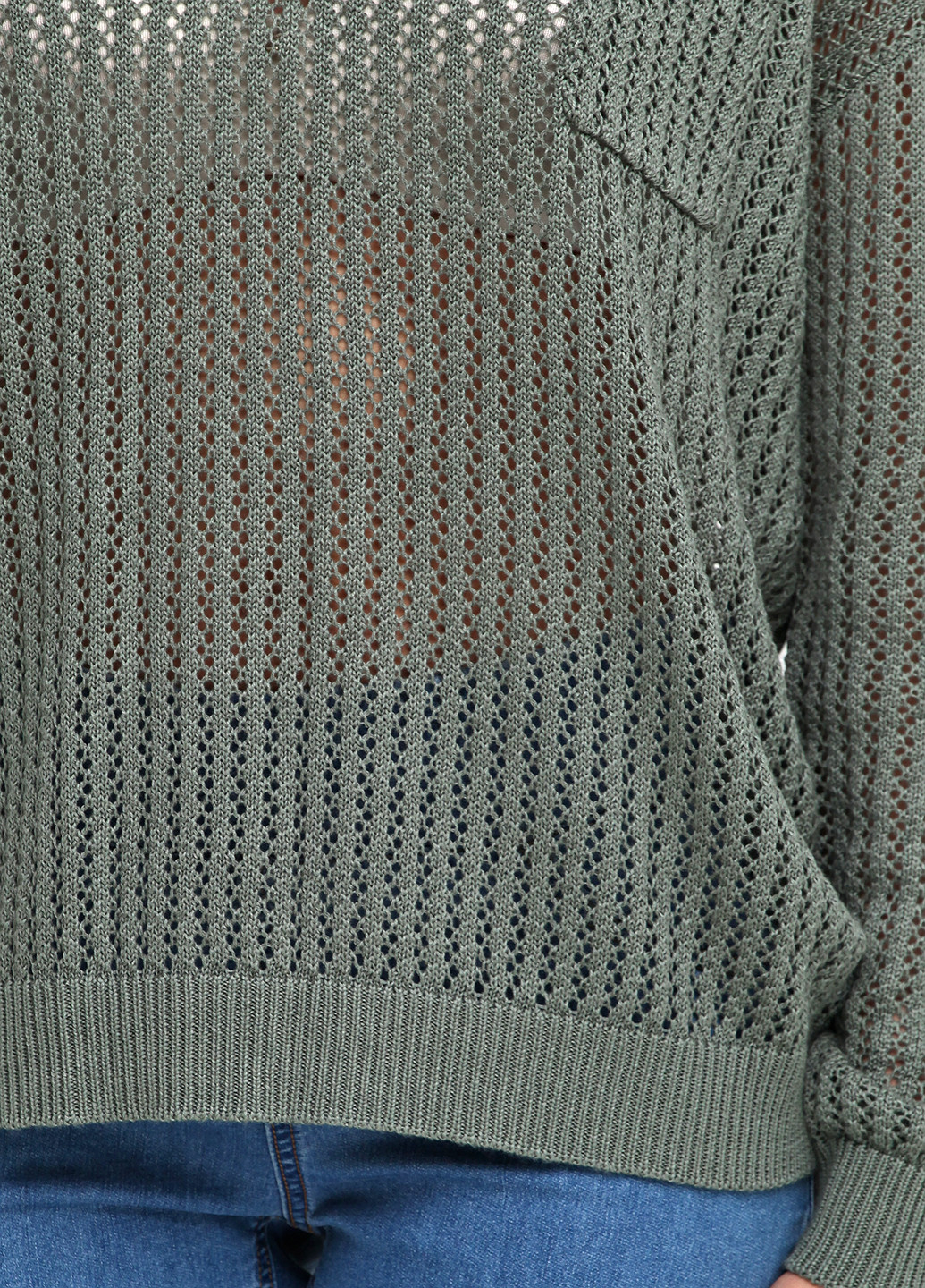 Оливковый (хаки) демисезонный пуловер пуловер Intown
