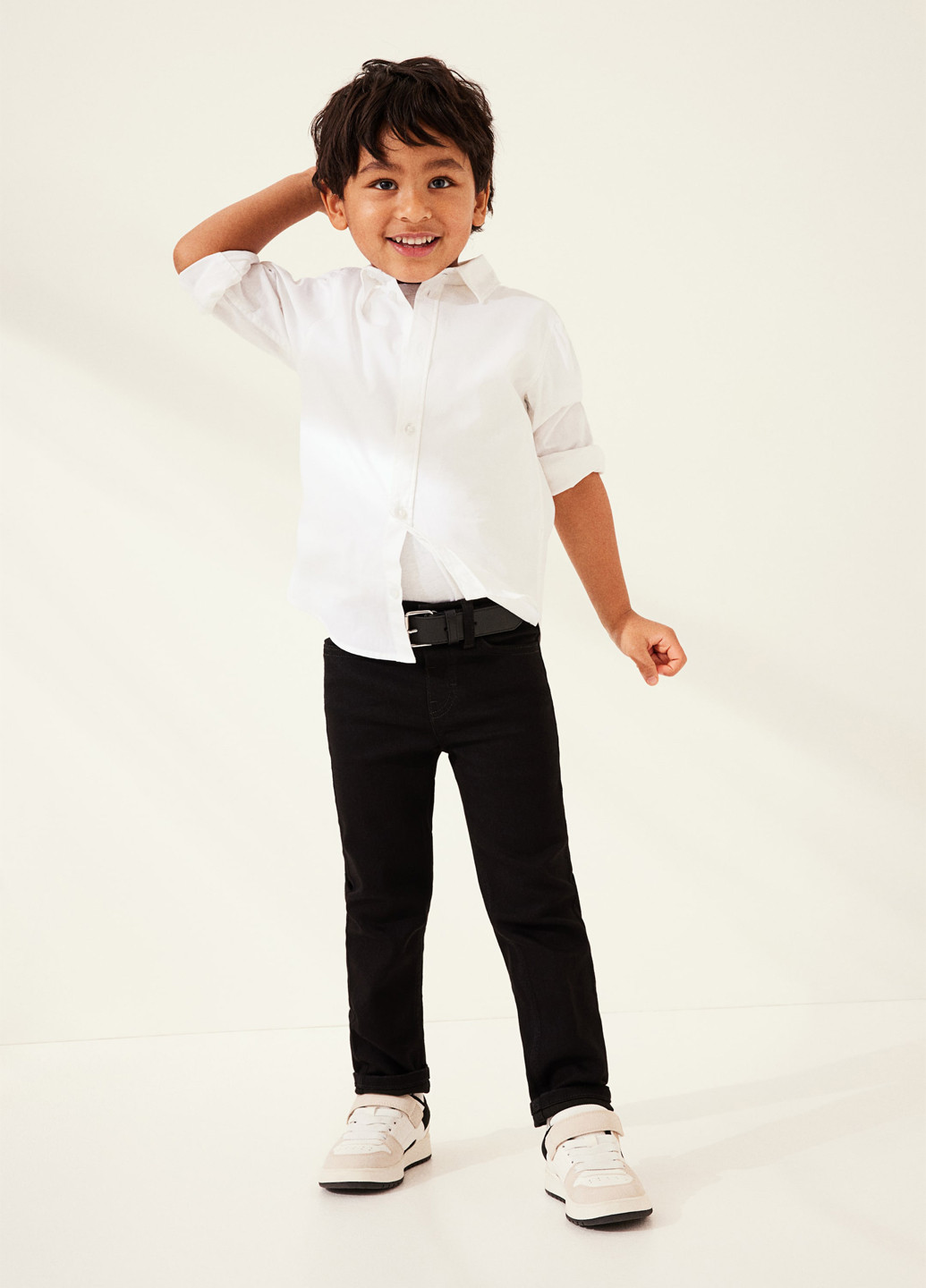 Черные демисезонные скинни джинсы H&M