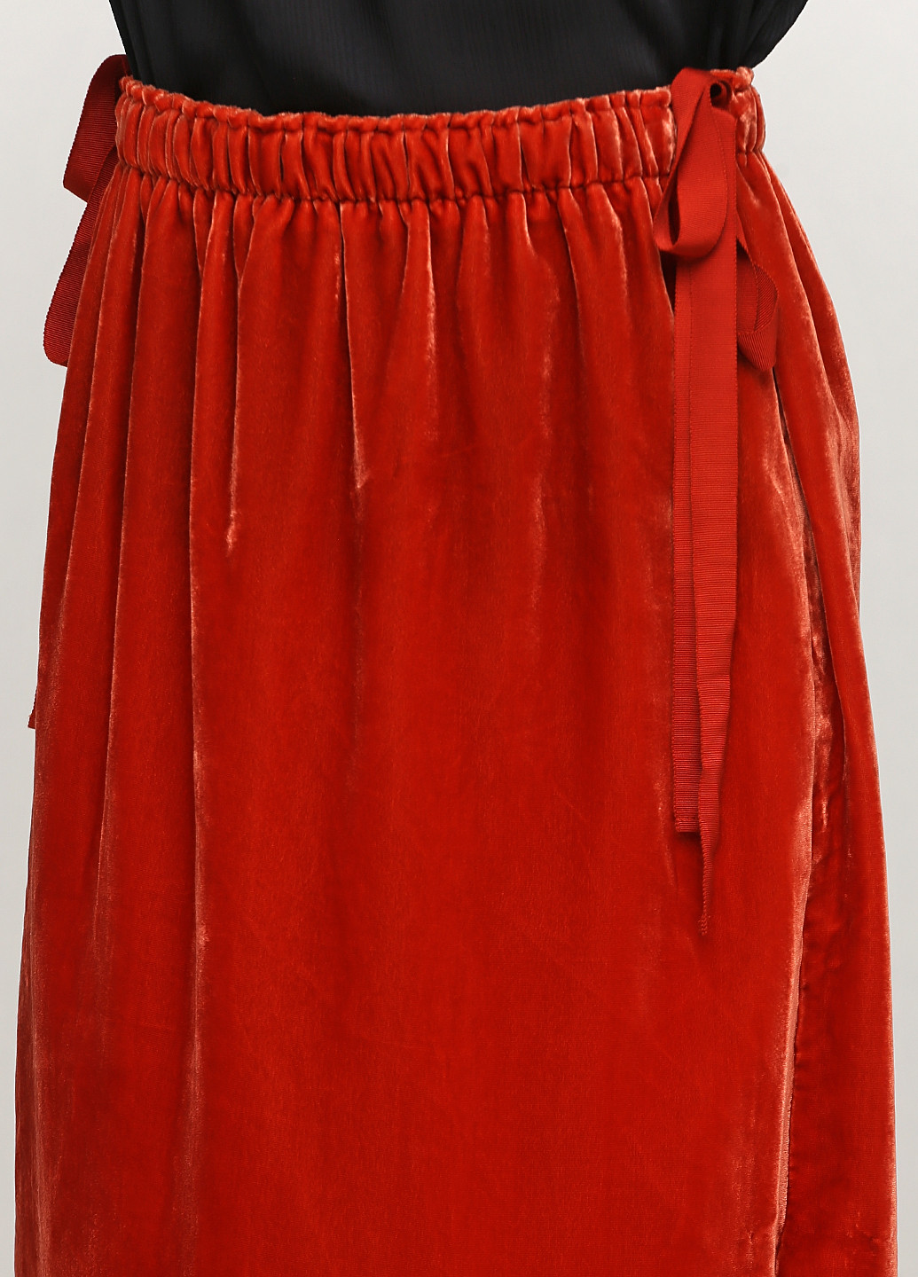 Терракотовая кэжуал однотонная юбка H&M клешированная