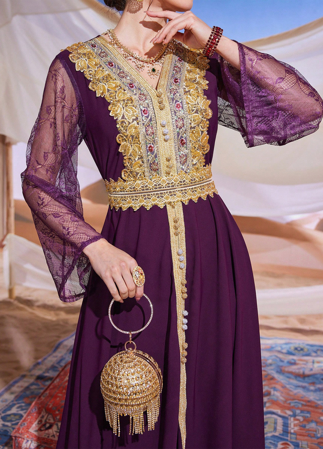 Малинова вечірня сукня а-силует SHEIN однотонна