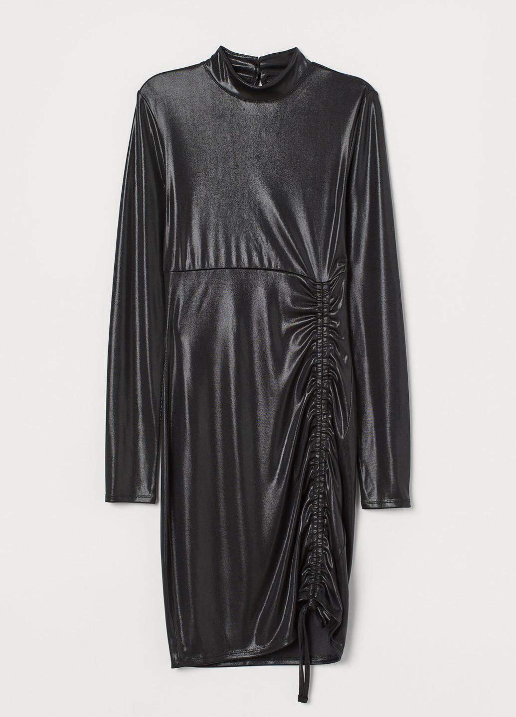 Черное вечернее платье платье-водолазка H&M однотонное