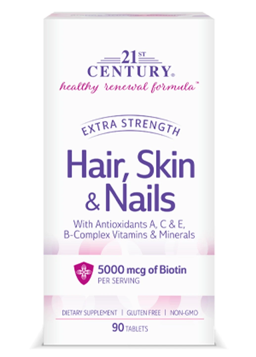 Вітаміни для волосся, шкіри і нігтів Hair, Skin & Nalis (90 таб) 21 століття центурі 21st Century (255407661)