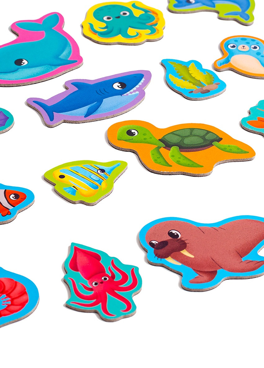 Набор магнитов "Морские обитатели" VT3106-27 (укр) Vladi toys (255374400)