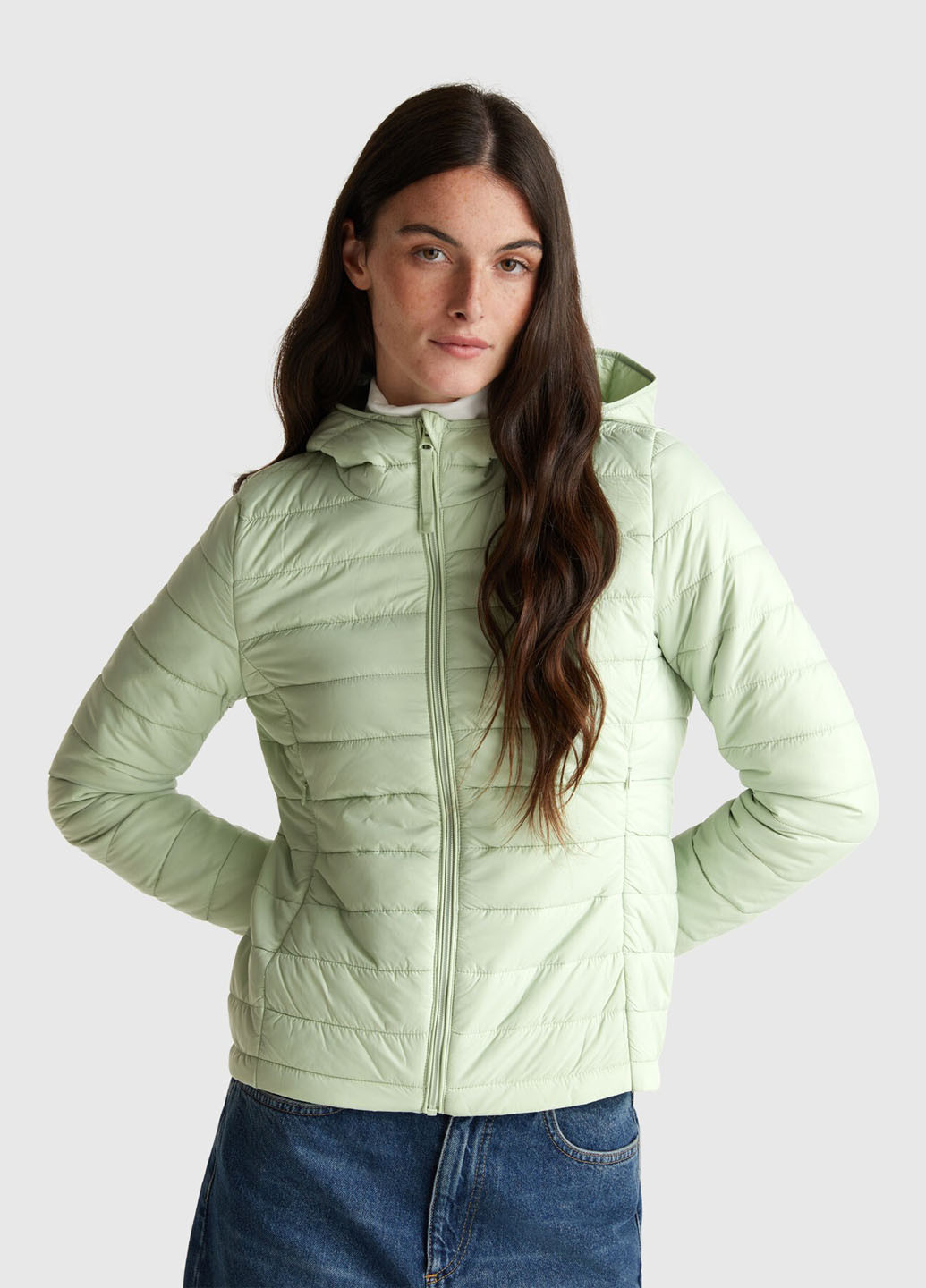 Салатовая демисезонная куртка United Colors of Benetton