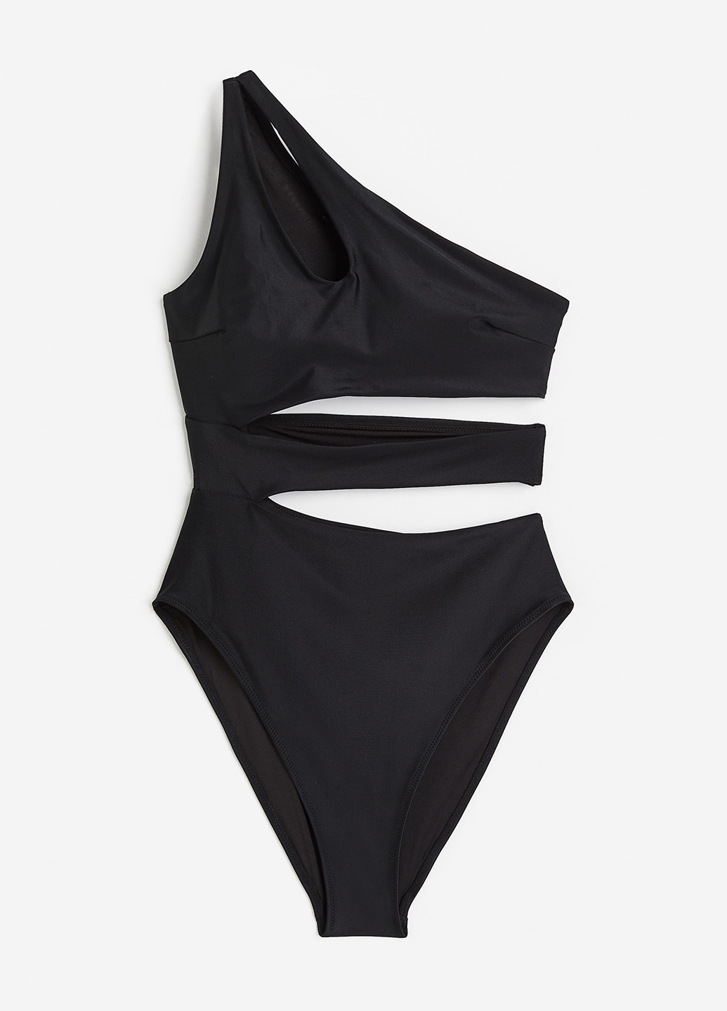 Черный летний купальник слитный H&M