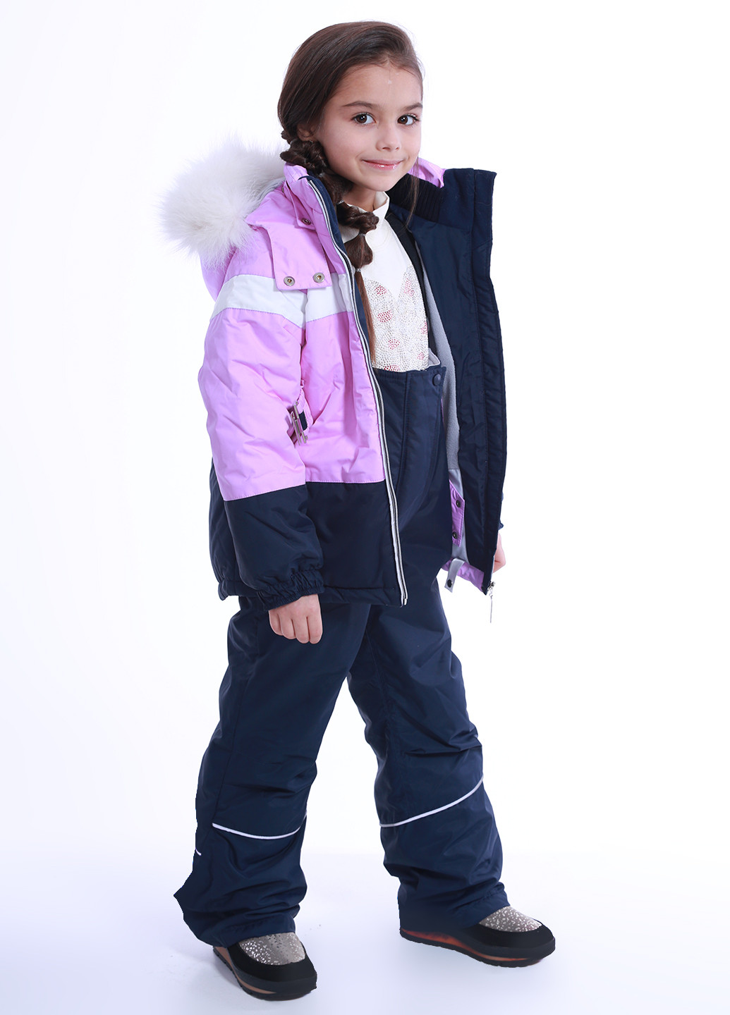 Комбінований зимній комплект (куртка, комбінезон) Kat