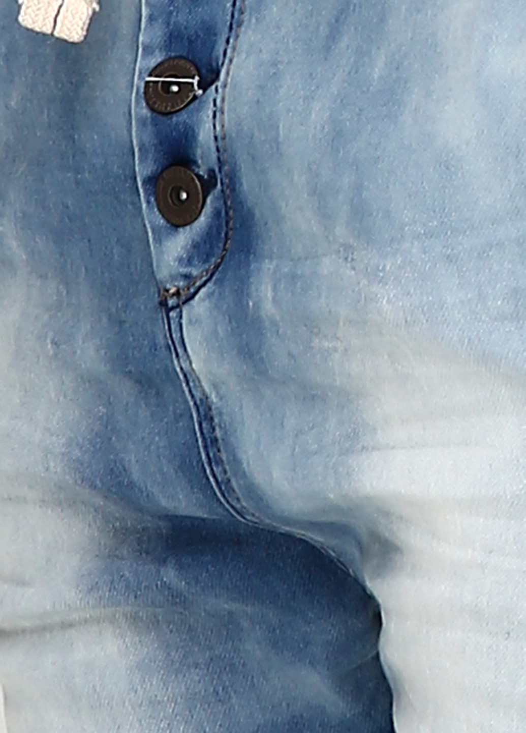 Голубые демисезонные зауженные джинсы Takko