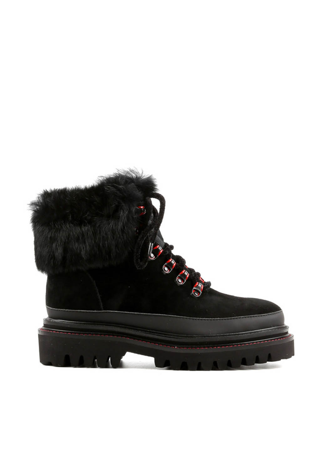 Зимние ботинки Le'BERDES со шнуровкой, с мехом из натуральной замши