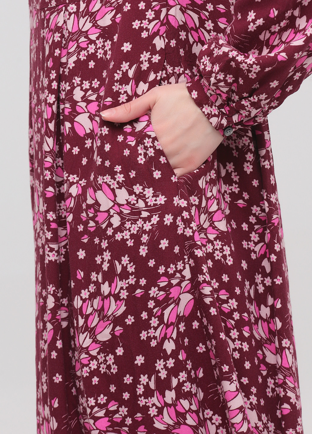 Бордовое кэжуал платье Boden с цветочным принтом