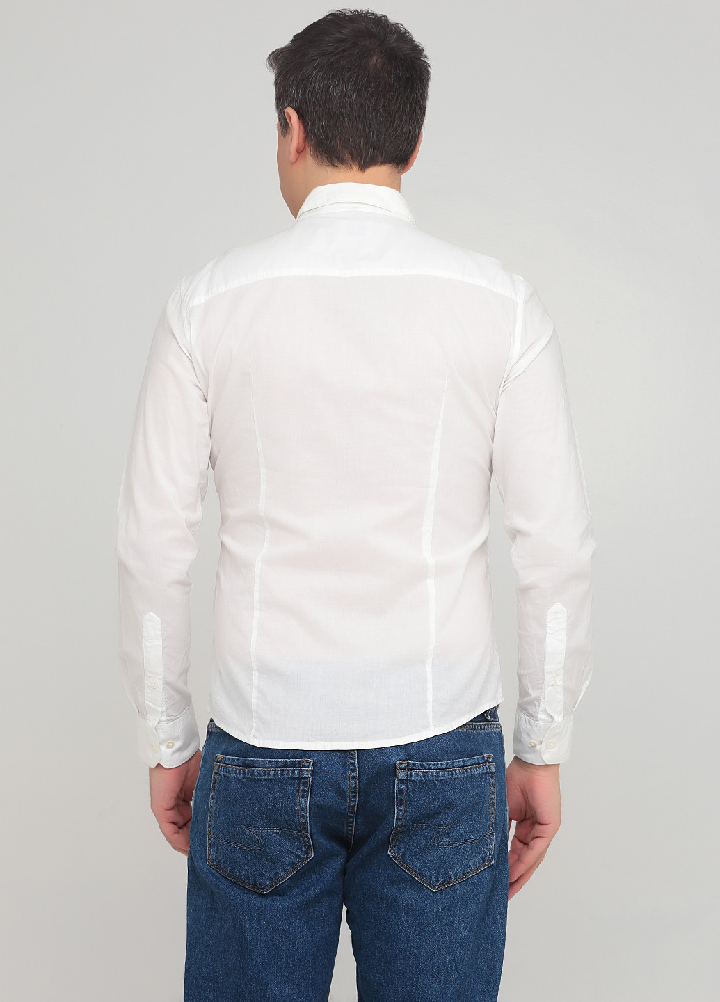 Белая кэжуал рубашка однотонная Sixty