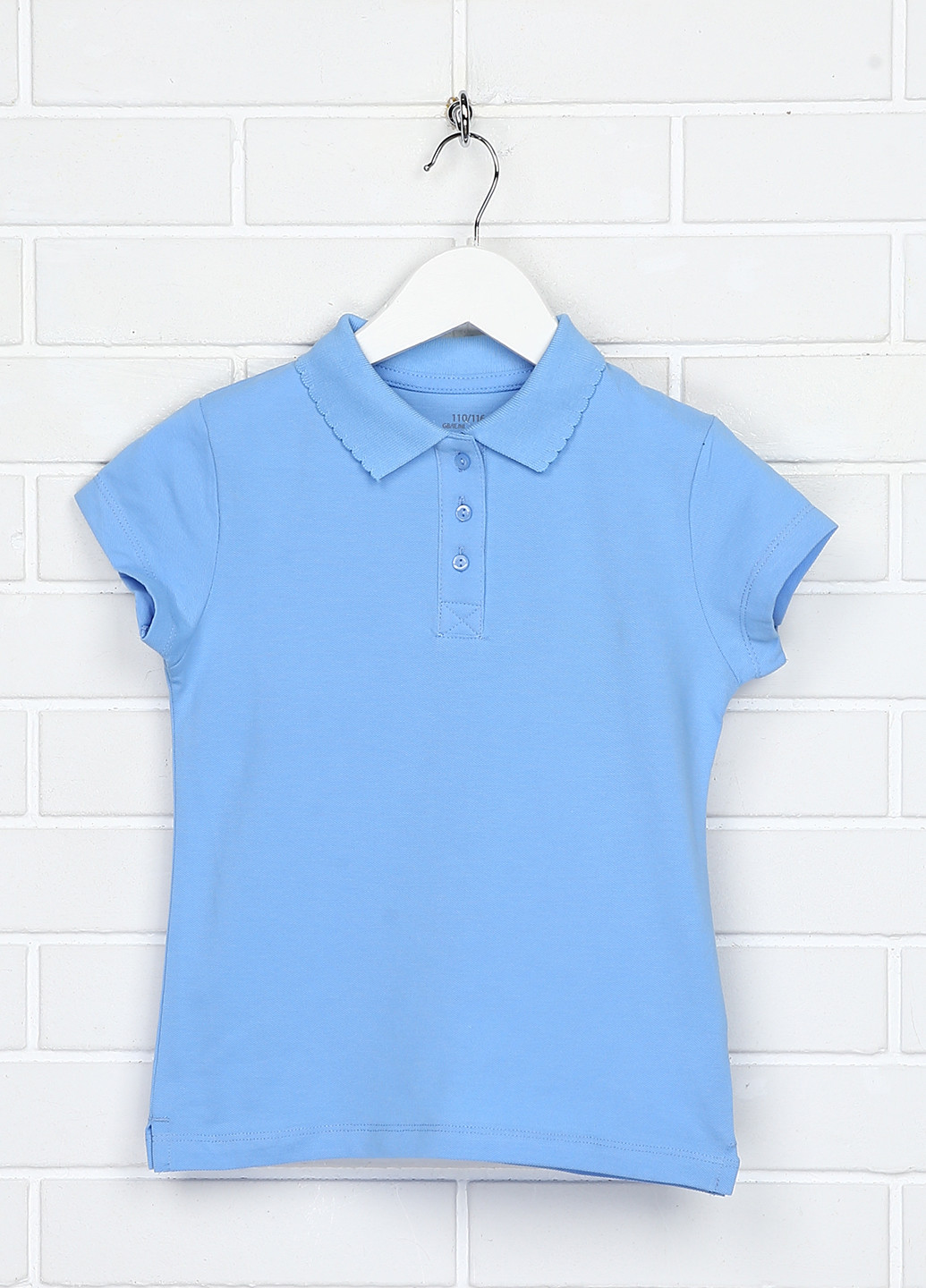 Голубой детская футболка-поло (2 шт.) для девочки Smart Start однотонная