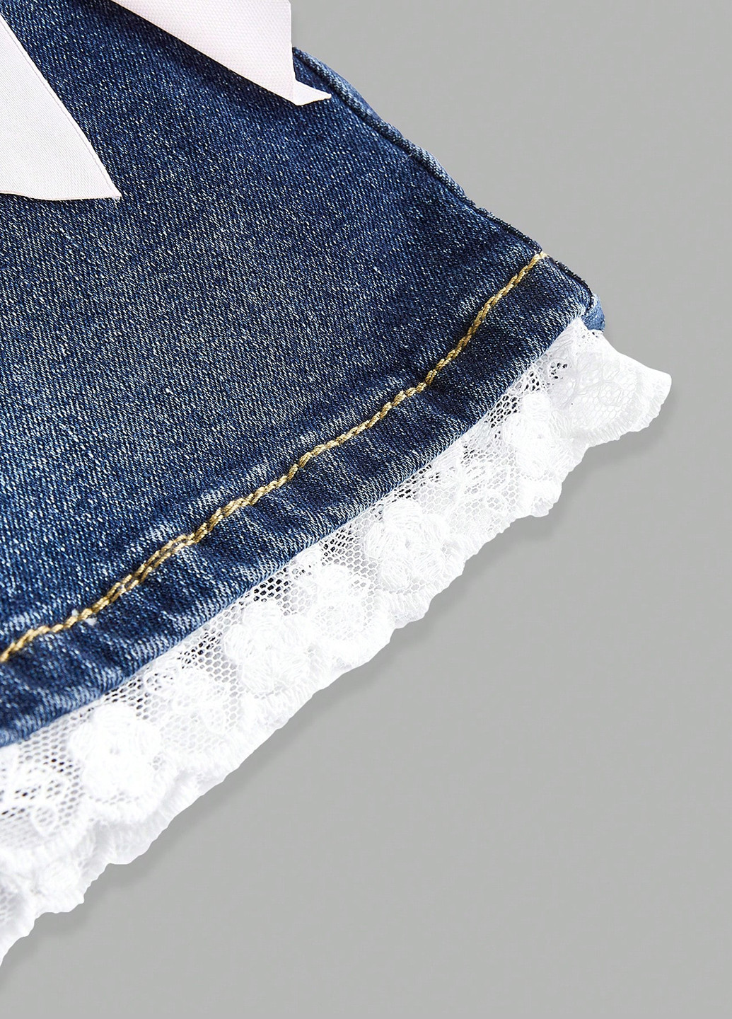 Синяя джинсовая, кэжуал однотонная юбка SHEIN а-силуэта (трапеция)