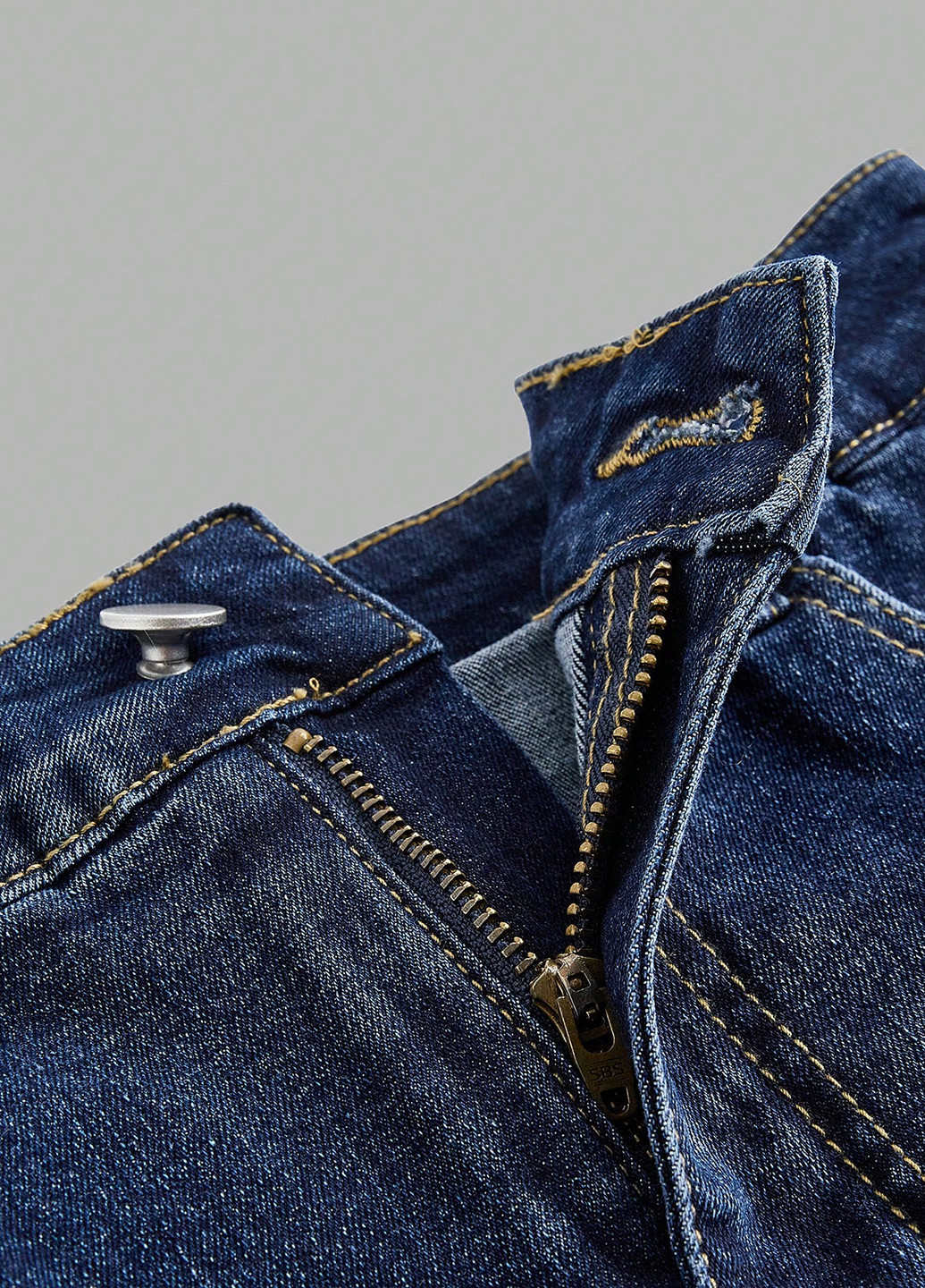 Синяя джинсовая, кэжуал однотонная юбка SHEIN а-силуэта (трапеция)