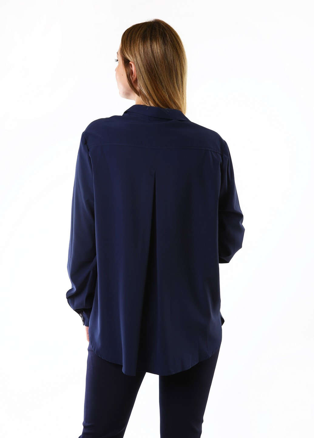 Темно-синя демісезонна блуза InDresser