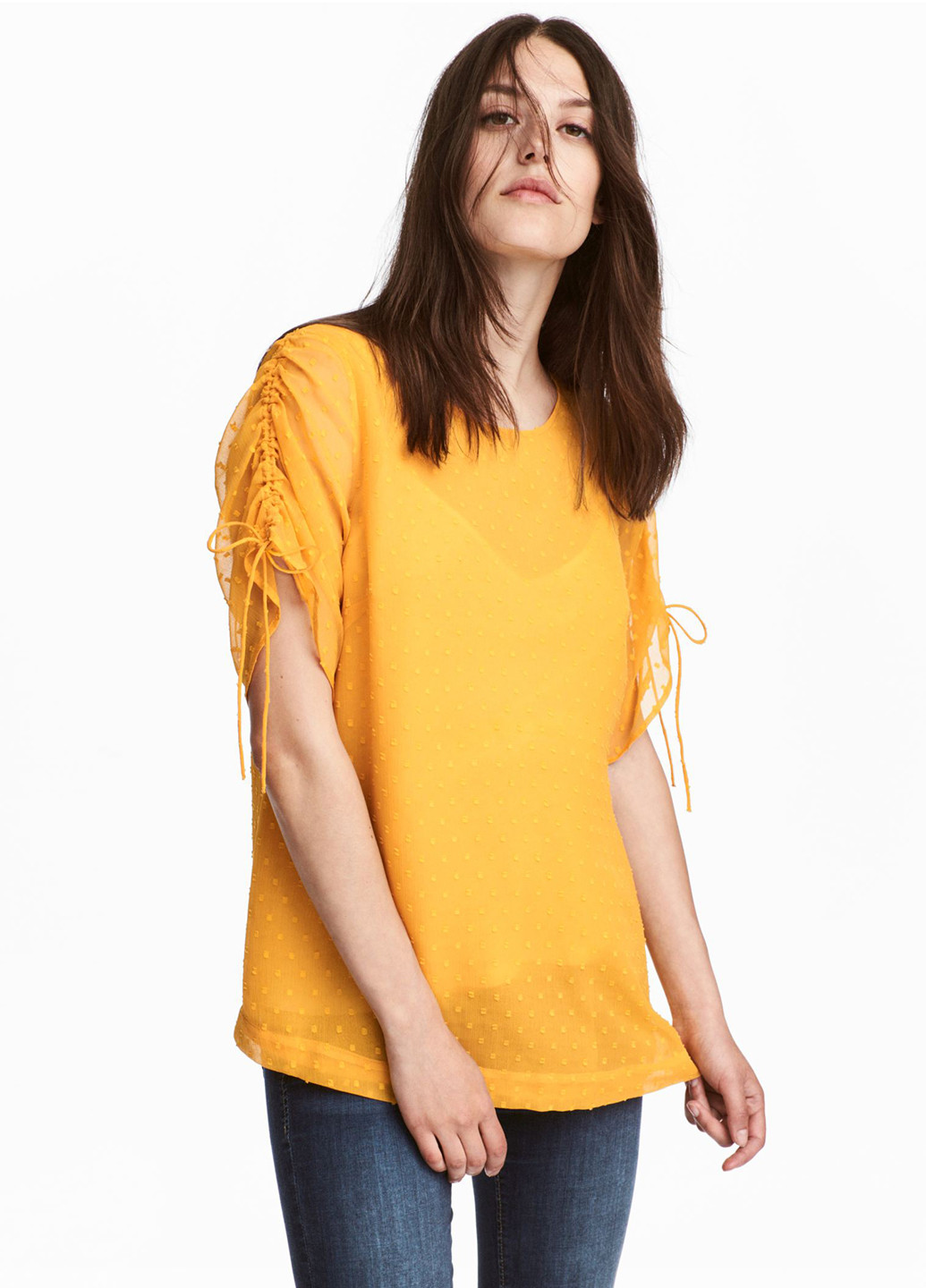 Гірчична літня блуза для вагітних H&M