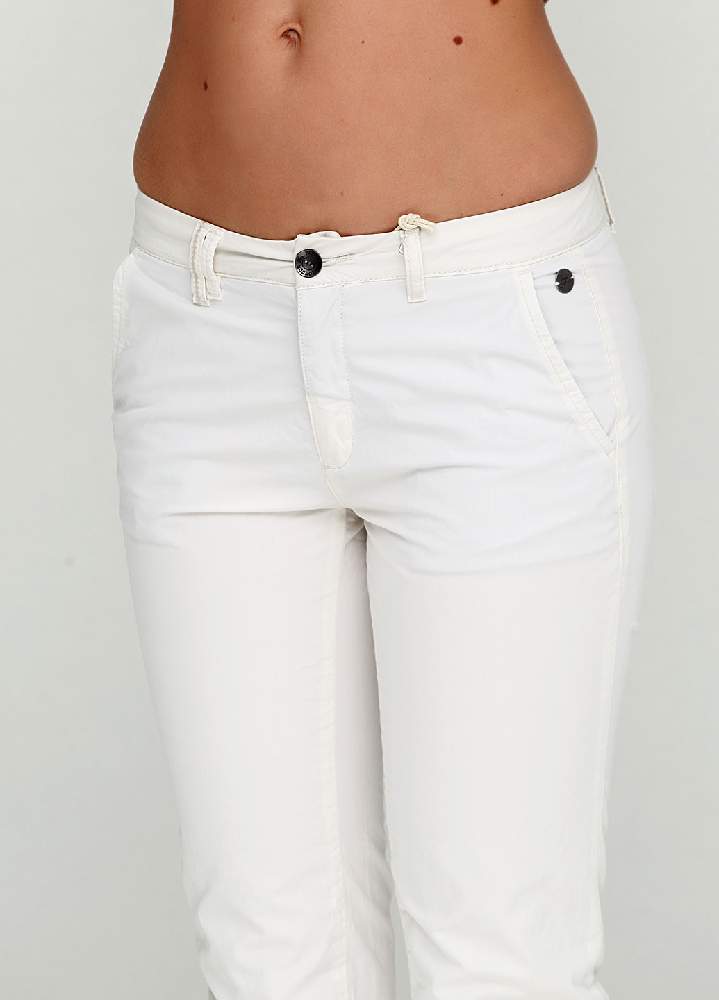 Белые кэжуал летние зауженные брюки Pepe Jeans
