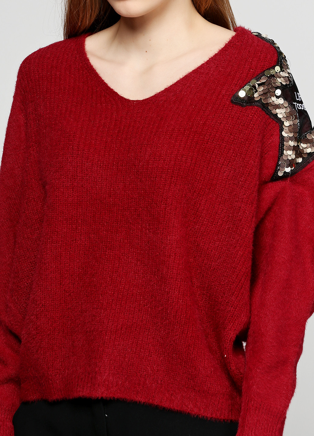 Бордовый демисезонный пуловер пуловер Dolcegiccante