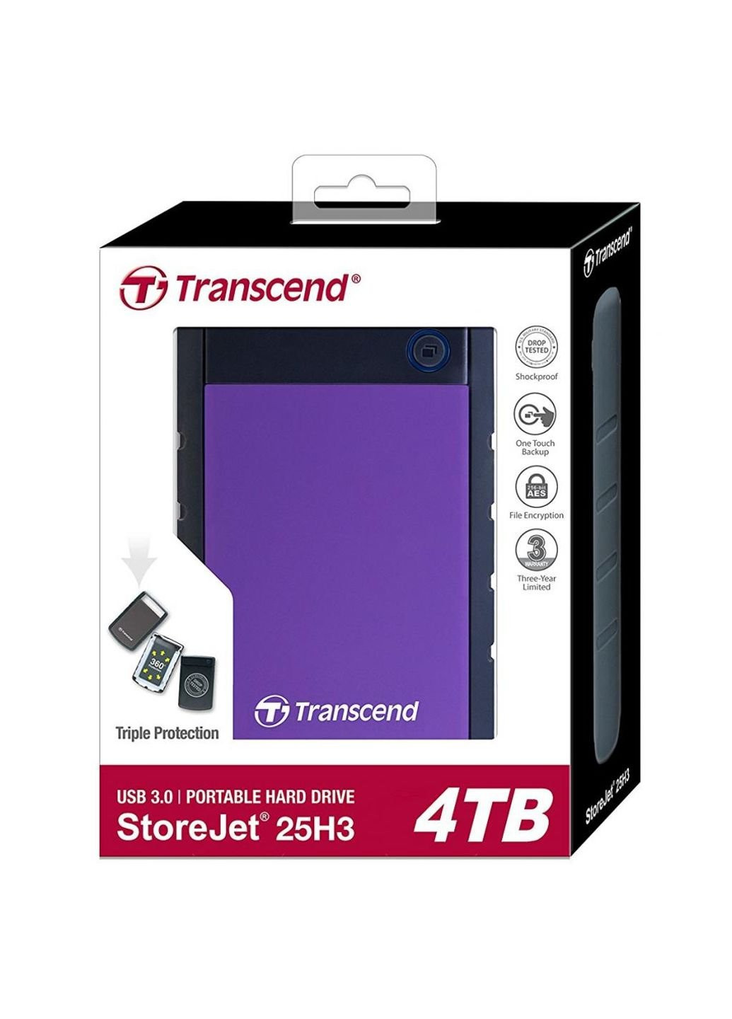 Зовнішній жорсткий диск 2.5 "4TB (TS4TSJ25H3P) Transcend 2.5" 4tb (250054978)