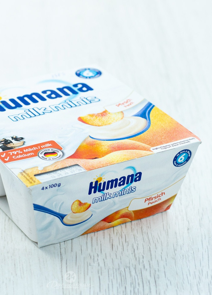 Кисломолочний продукт с персиком, с 6-ти месяцев, 2,8% Humana (213450952)