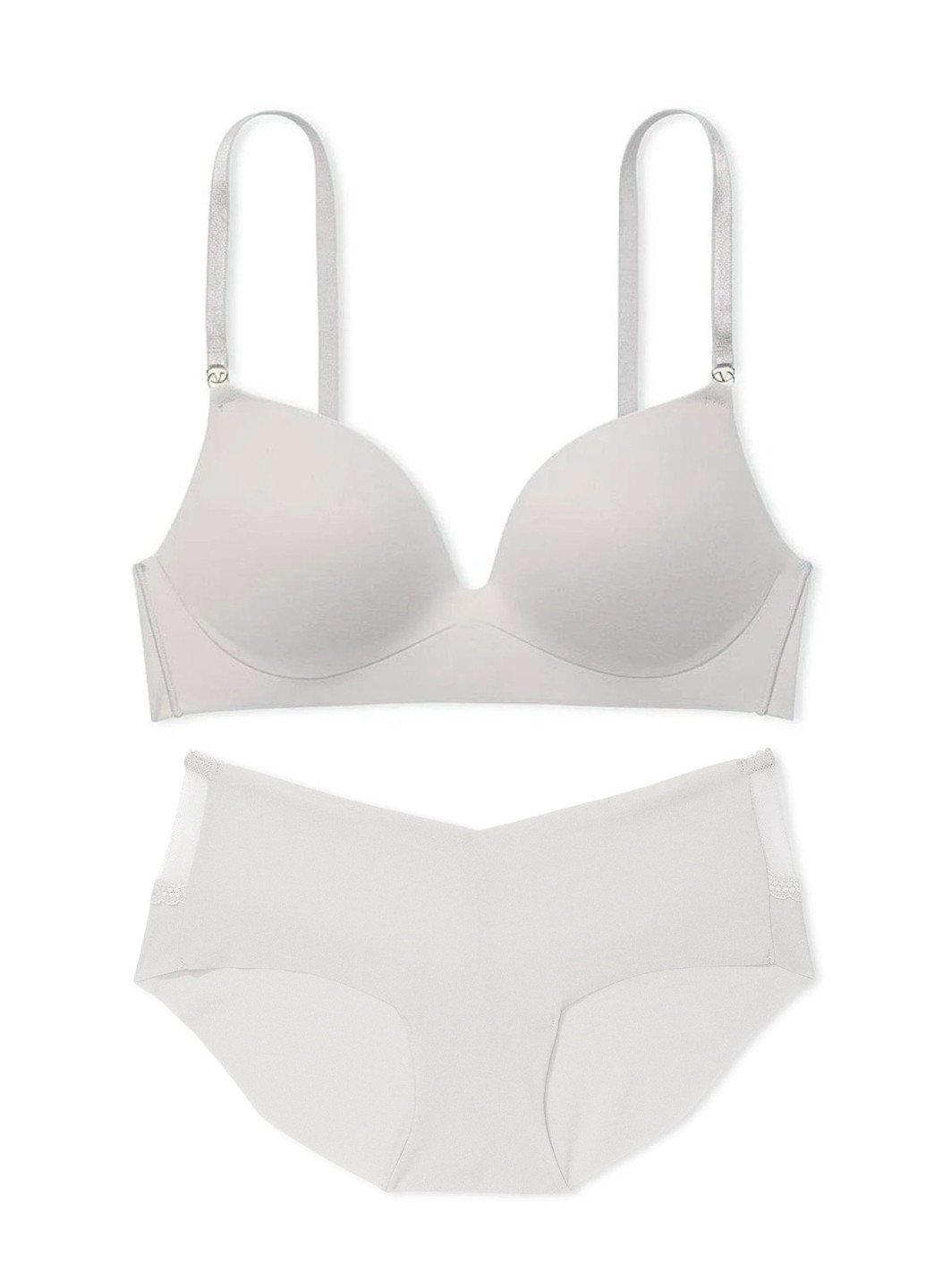 Светло-серый демисезонный комплект (бюстгальтер, трусики) Victoria's Secret