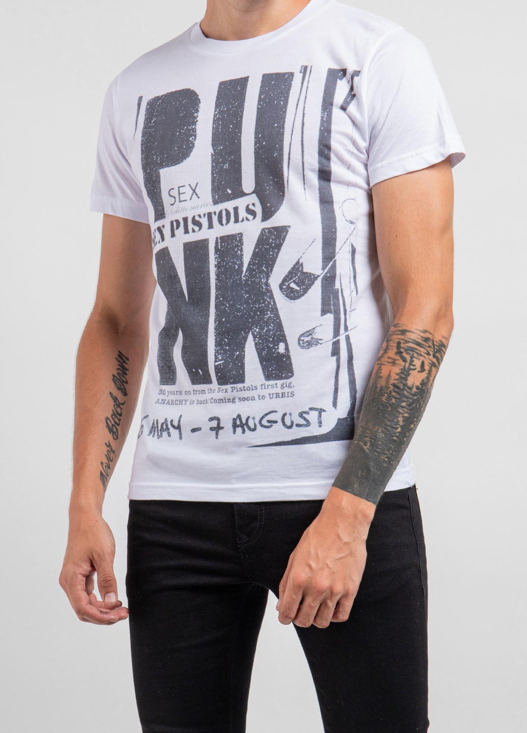 Белая белая футболка с принтом punk Ko Samui
