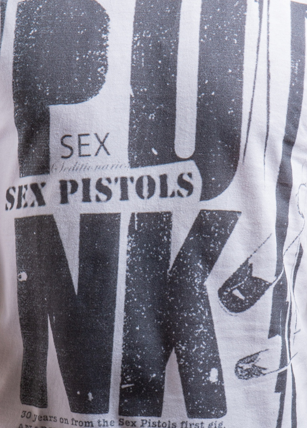 Белая белая футболка с принтом punk Ko Samui