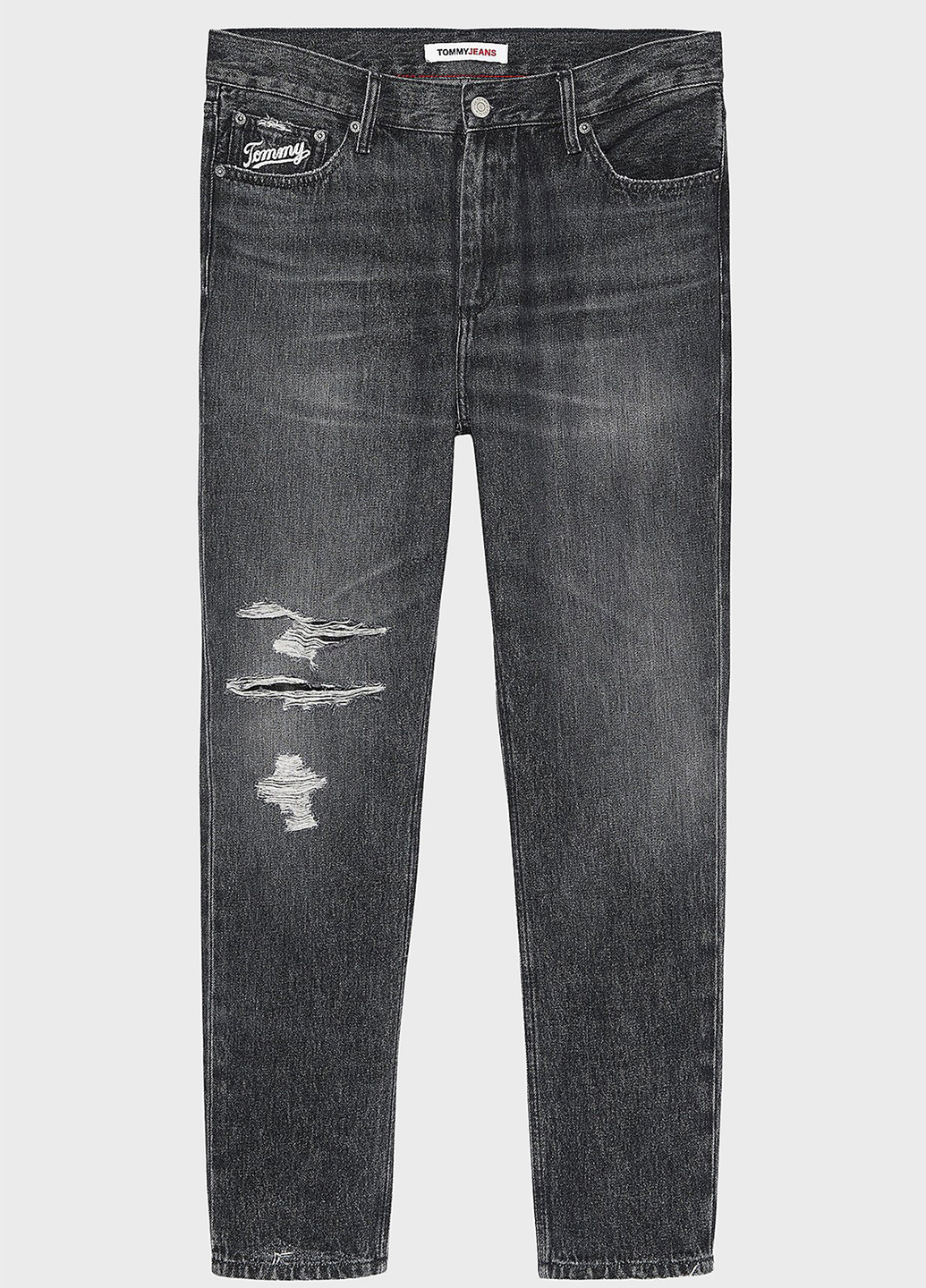 Темно-серые демисезонные зауженные джинсы Tommy Jeans