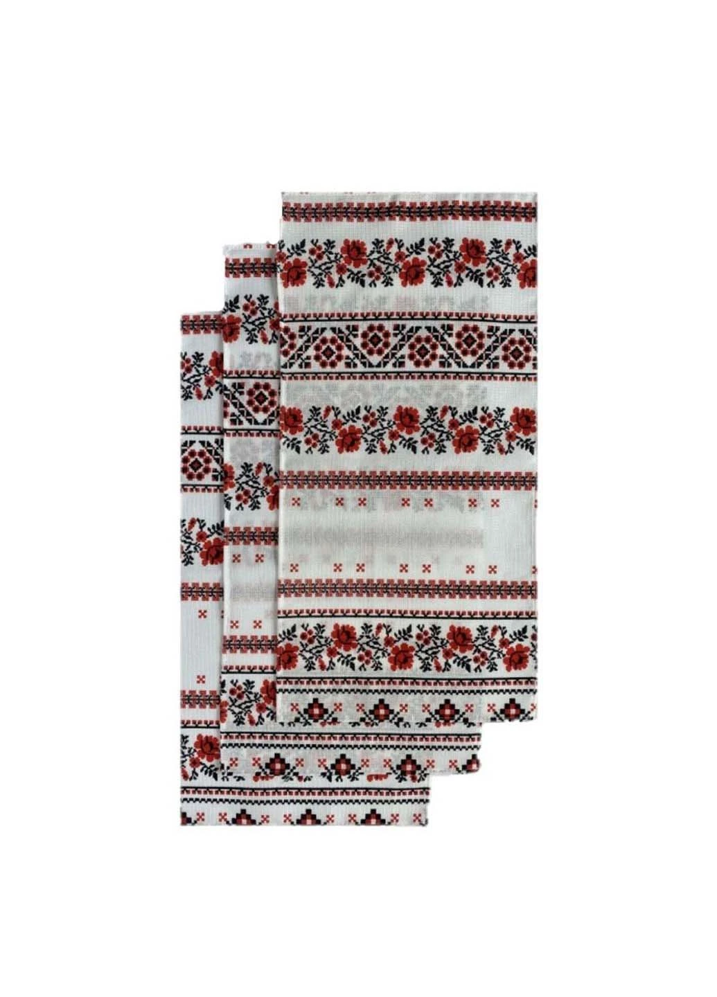 Кухонний вафельний рушник Luxyart комбінований