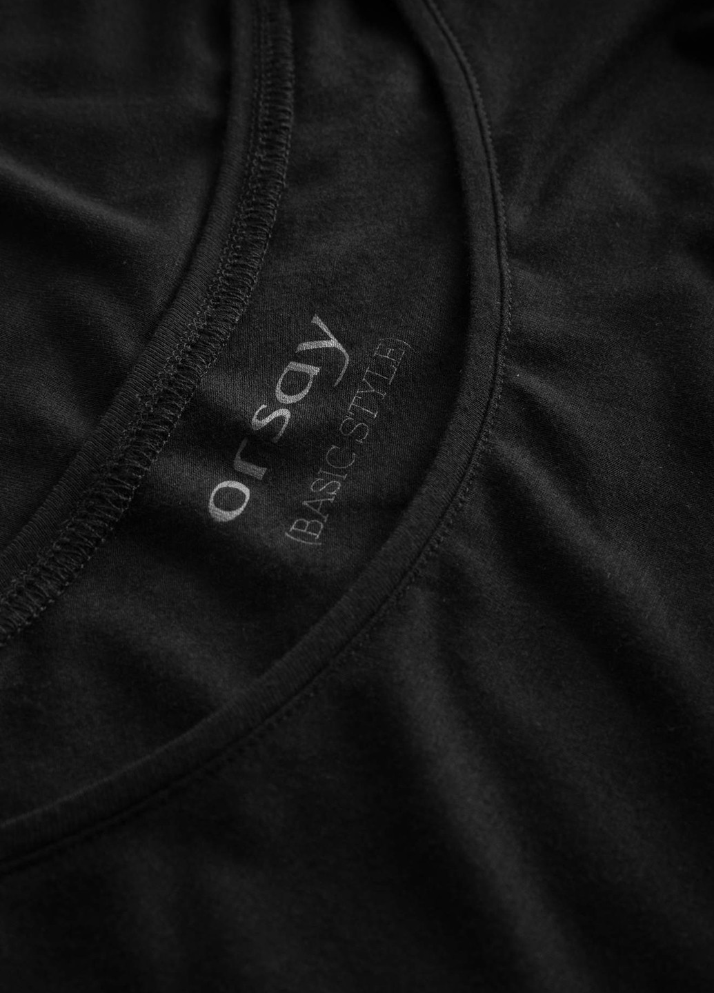 Черная летняя футболка с коротким рукавом Orsay