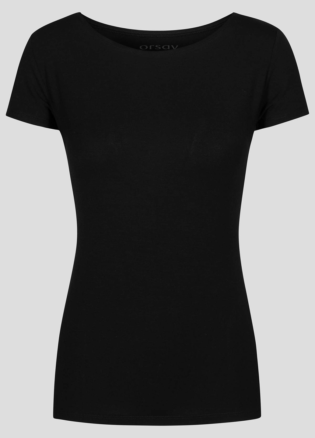 Черная летняя футболка с коротким рукавом Orsay