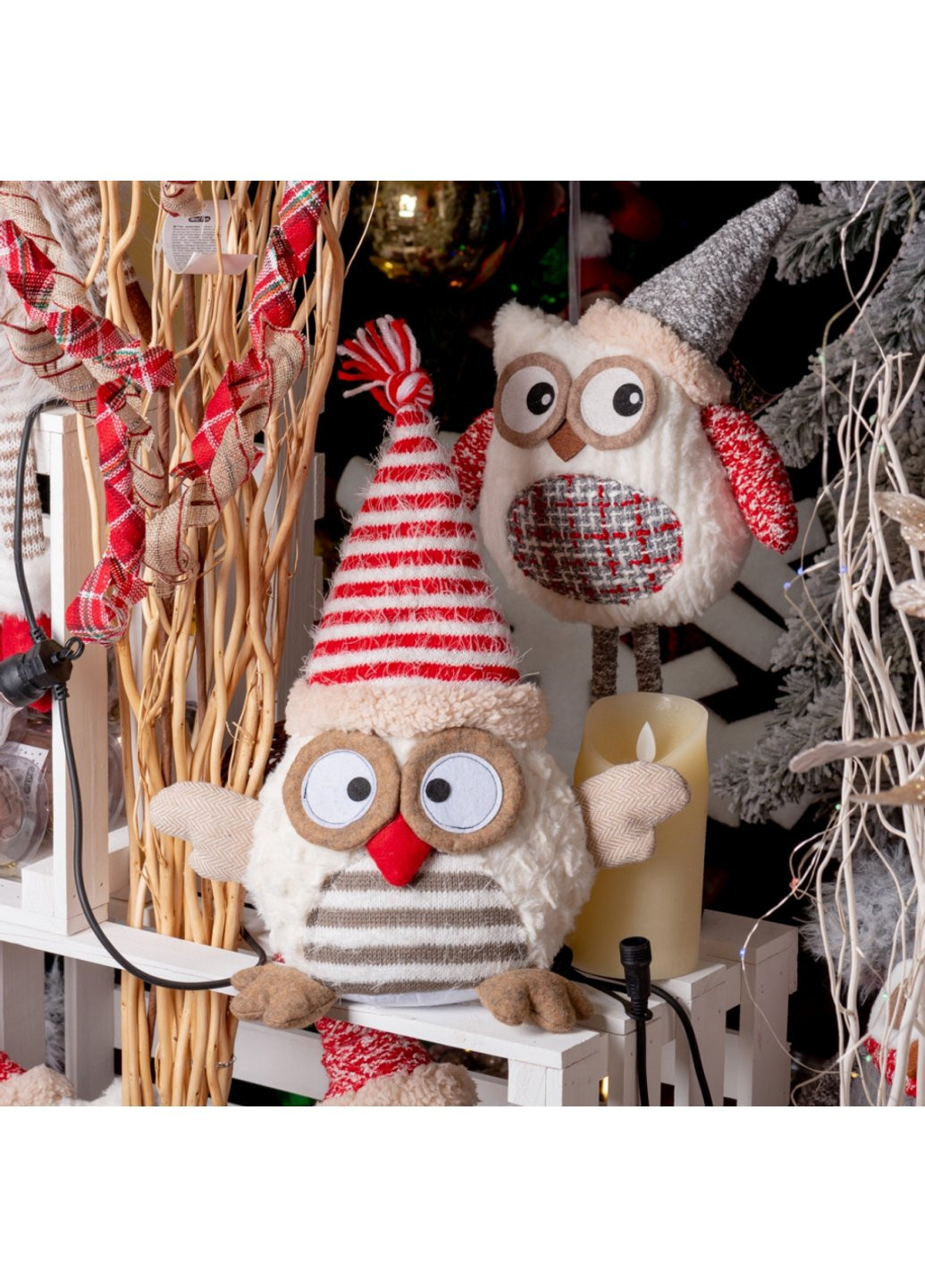 Украшение декоративное Novogod`ko Сова в колпачке, 30 см (974011) Power (254593448)