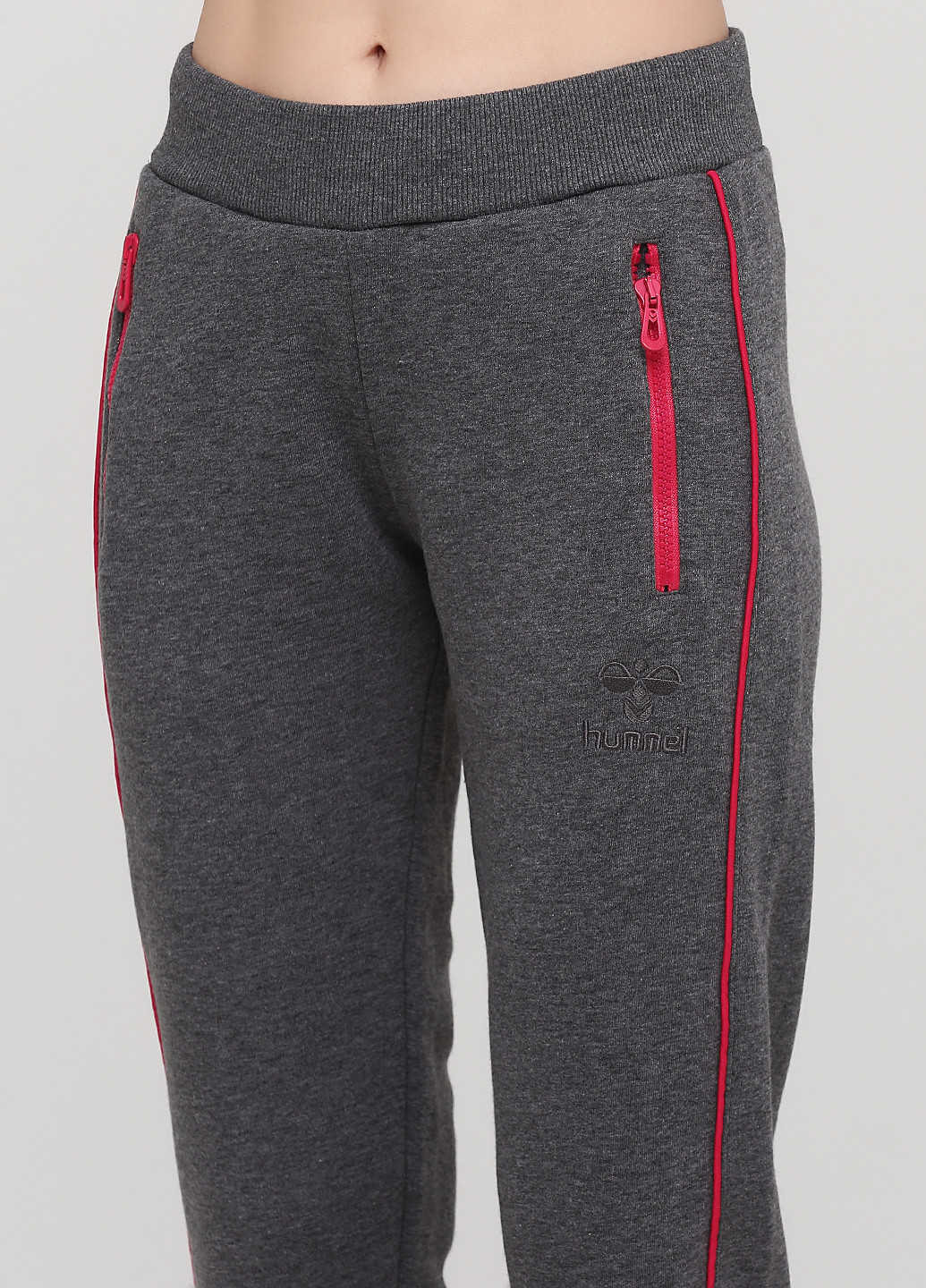 Темно-серые спортивные демисезонные прямые брюки H&M